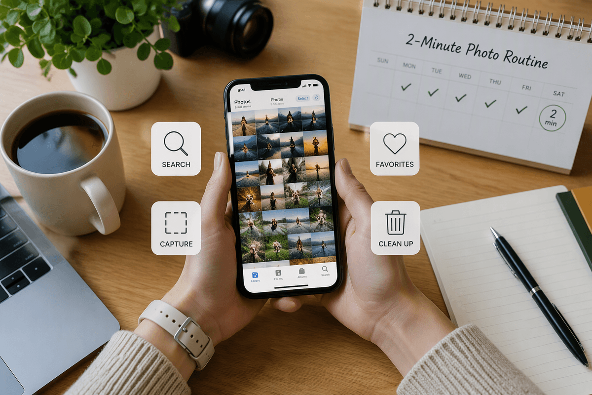Organize in Photos: albums, search, and a light workflow